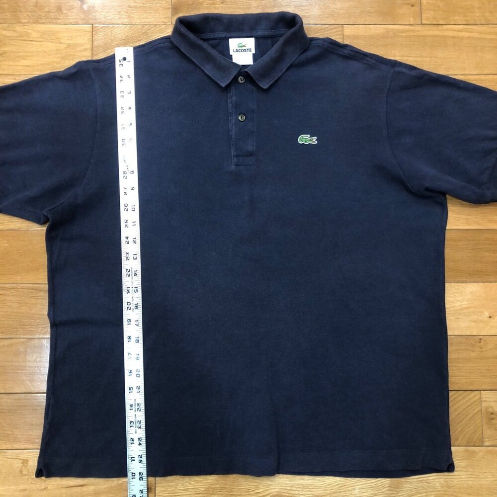 Lacoste Devanlay 100% Cotton Polo Shirt Navy Short Sleeve Size 7 (USA 2XL) - Picture 6 of 9